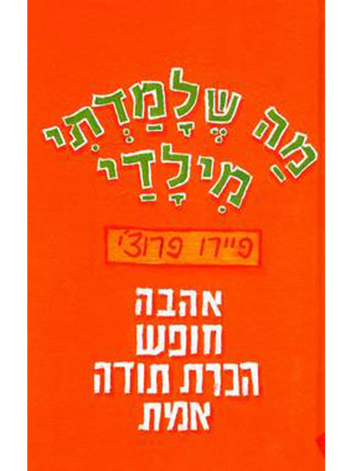 מה שלמדתי מילדי