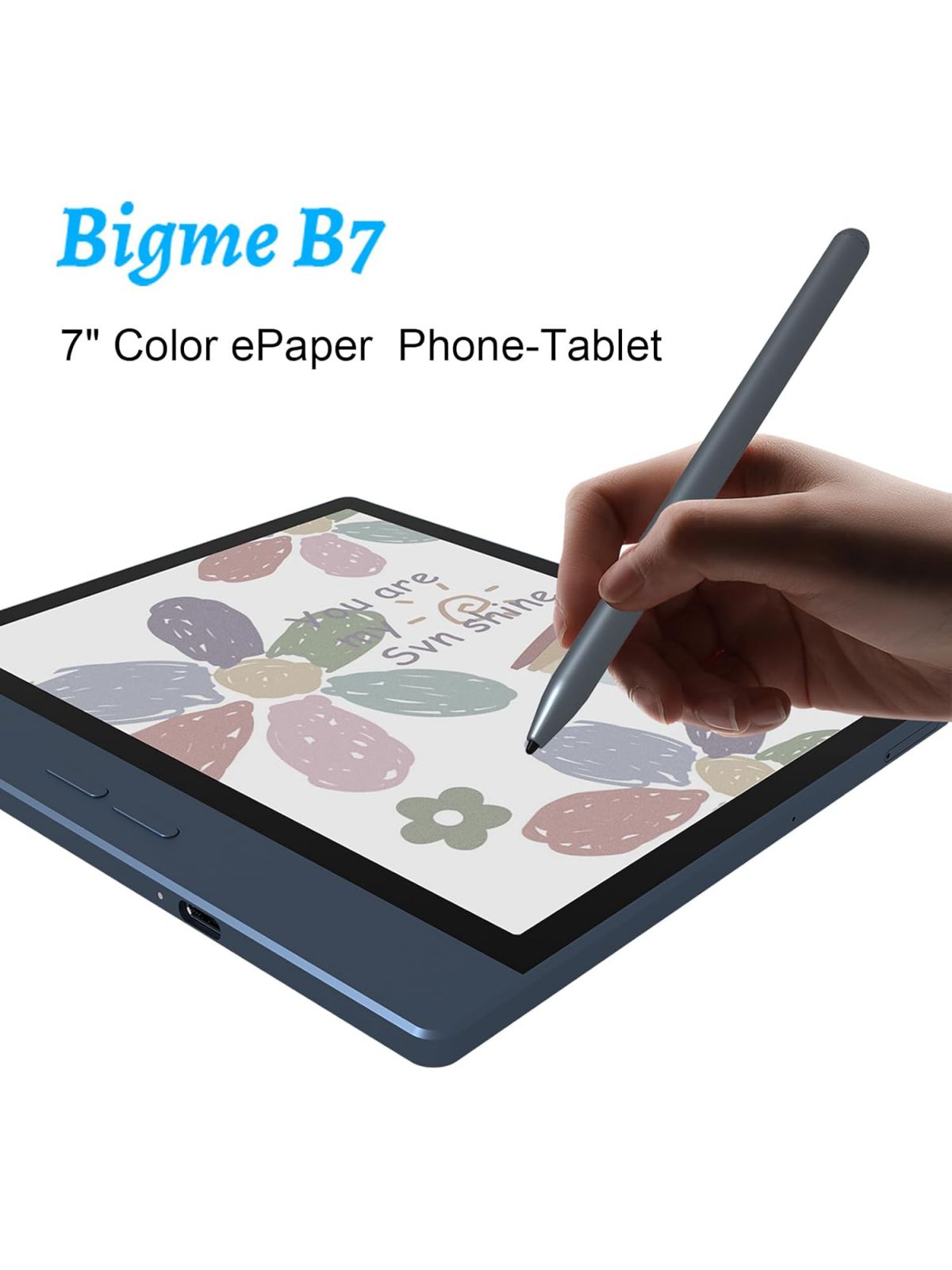 7” BigMe B7 E-Reader-ביגמי בי7 צבעוני אנדרואיד+עט חכם+כיסוי מגנטי