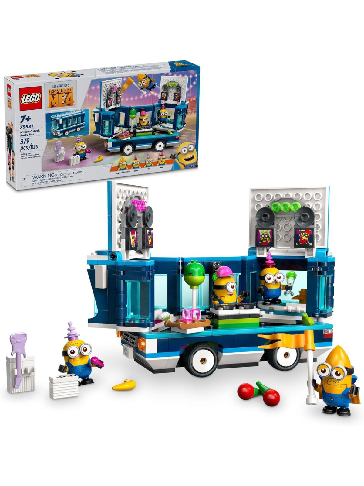 אוטובוס מסיבת המוזיקה של המיניונים לגו LEGO Minions 75581