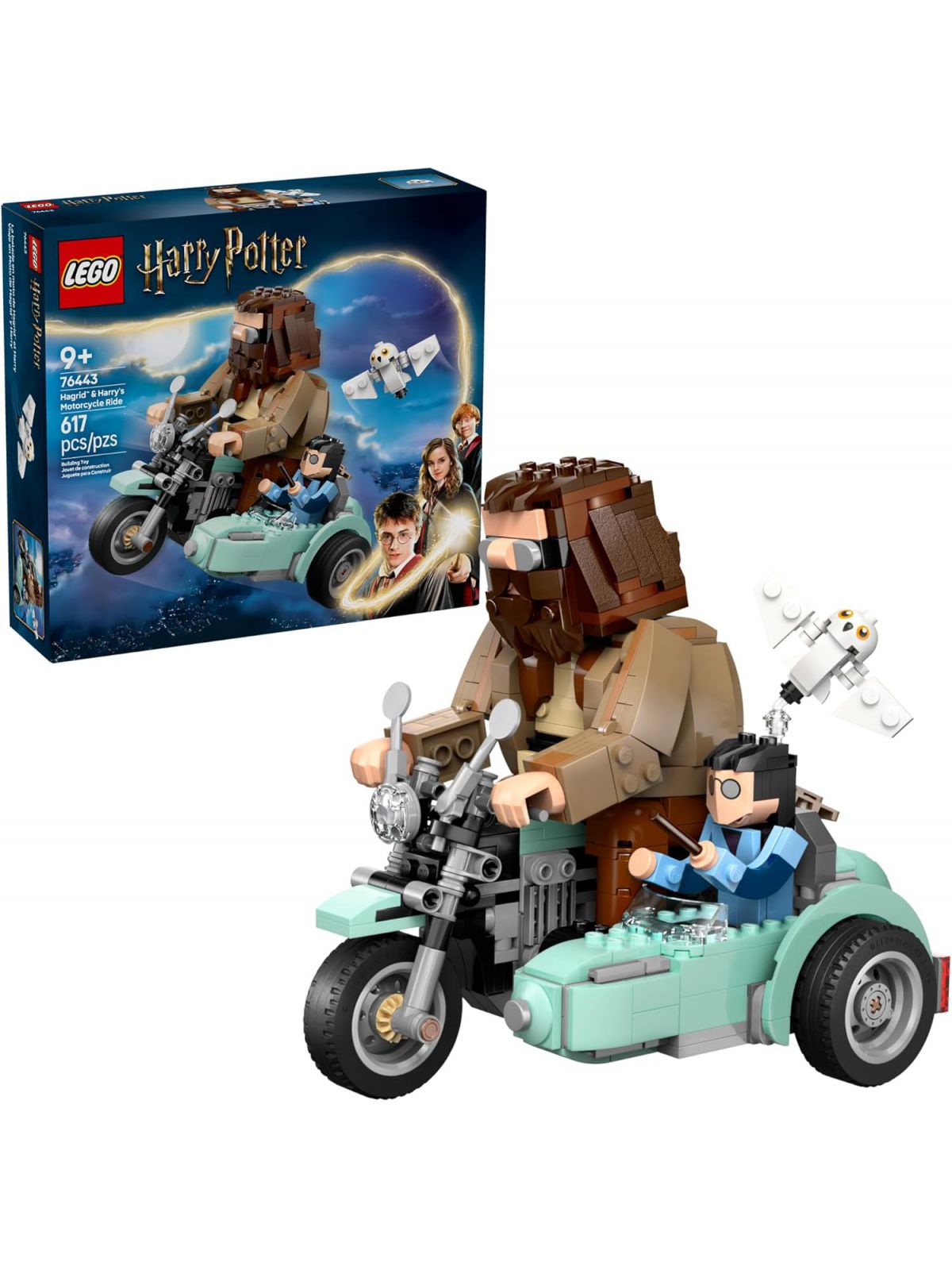 רכיבה על אופנוע עם האגריד והארי לגו הארי פוטר LEGO Harry Potter 76443