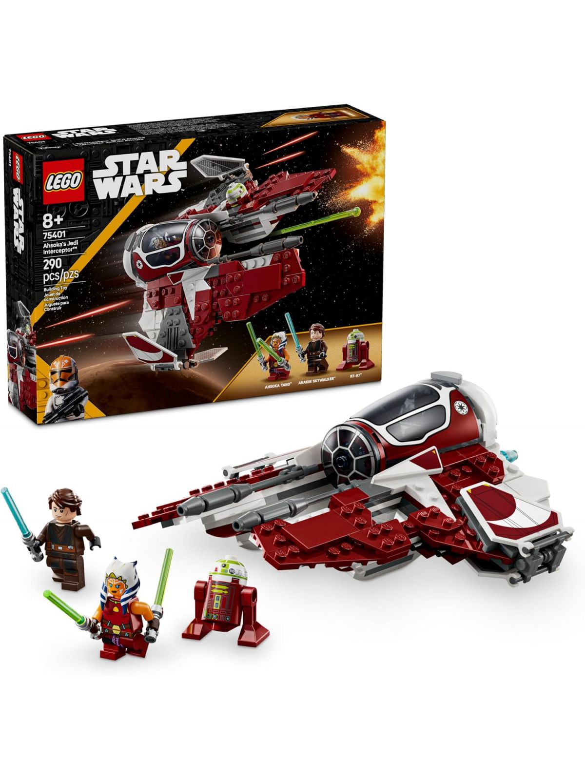 מלחמות המשובטים ספינת הקרב של אהסוקה מלחמת הכוכבים לגו LEGO Star Wars 75401