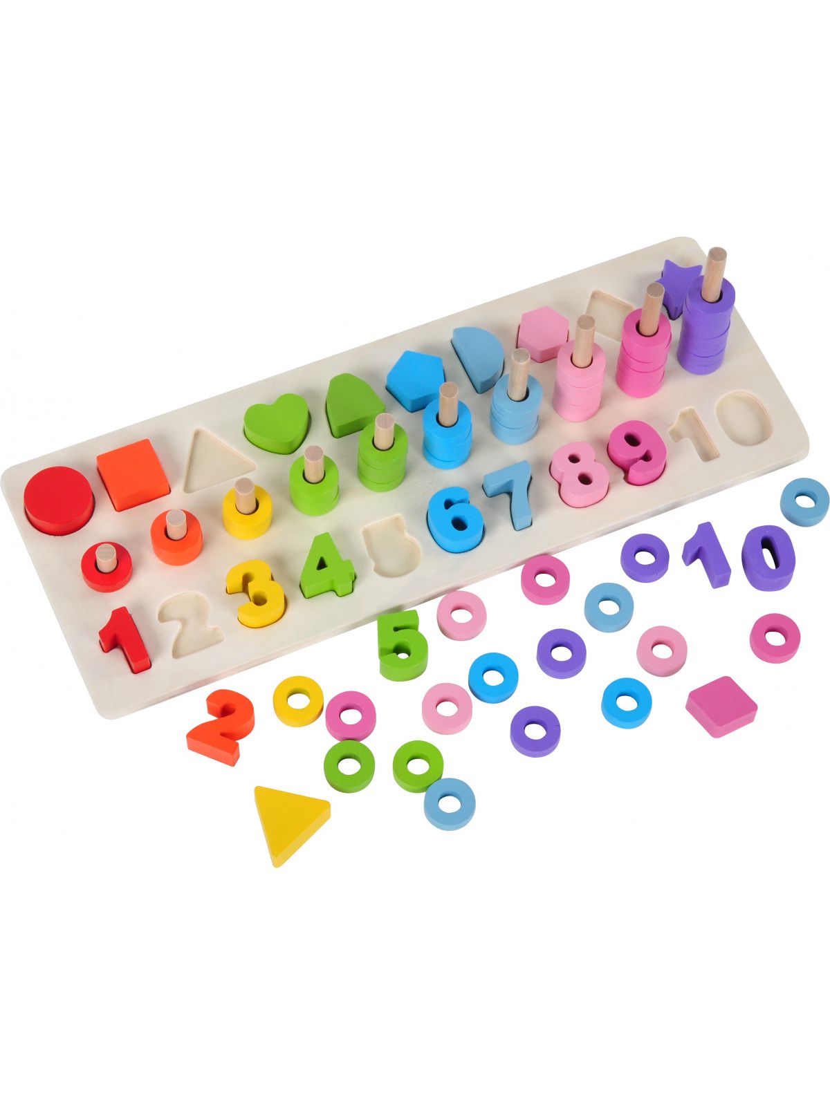 משחק התאם צורות ומספרים עץ