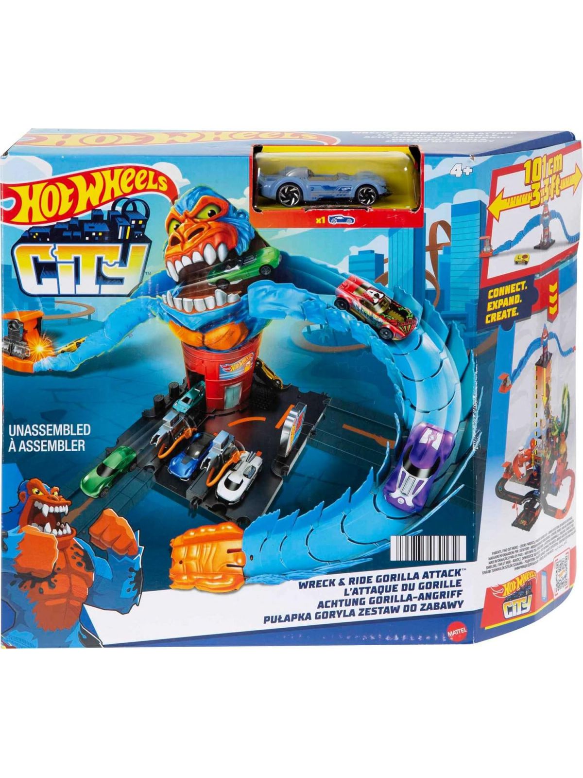 הוט ווילס מארז מסלול עם גורילה תוקפת