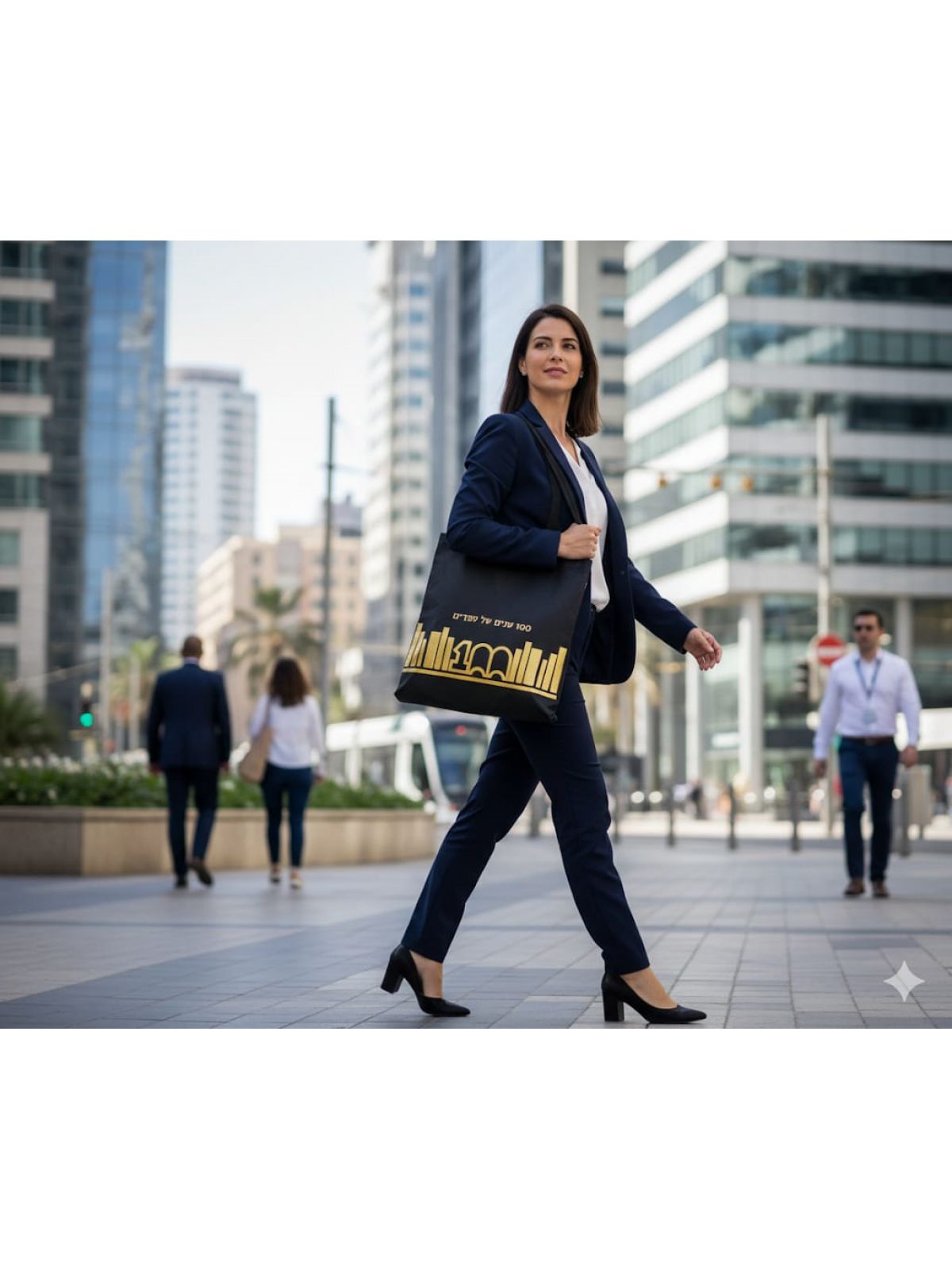 תיק בד שחור סטימצקי הטבעת זהב