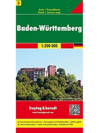 GERMANY3: BADEN WURTEMBERG FREYTAG MAP