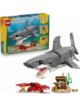 כריש פראי עם תיבת אוצר 3 ב 1 לגו LEGO Creator 31381