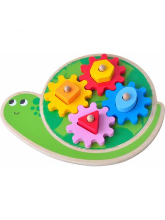 צב גלגל שיניים עץ