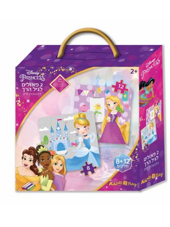 הנסיכות סינדרלה ורפונזל שני פאזלים לגיל הרך 8-12 חלקים