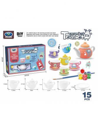 סט כלי קרמיקה לצביעה - מפלצות