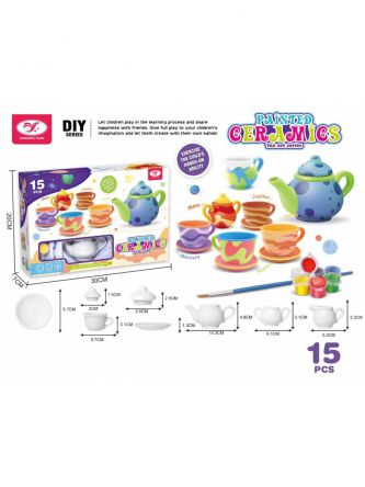 סט כלי קרמיקה לצביעה - כוכבי לכת