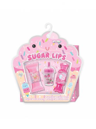 ערכה לטיפוח גלוס/שמן שפתיים Sugar Lips - בטעם תות HOT FOCUS