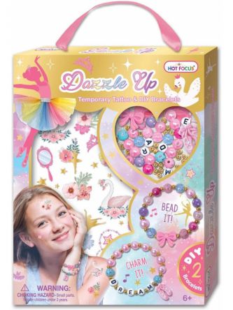 ליפ גלוס ערכת קעקועים וצמידים HOT FOCUS